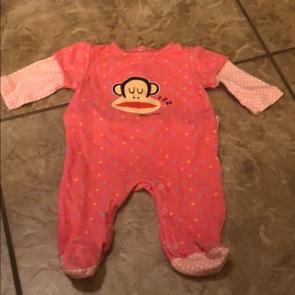 Paul Frank Footed-Ruffle Bum Onesie